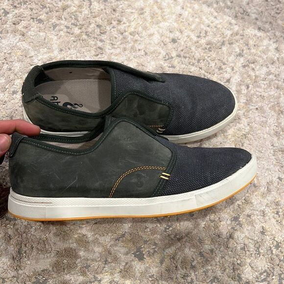 AHNU Mens Leather Slip On Loafers Tennis Shoes
Sz US 8.5 Blue Green - Picture 1 of 9